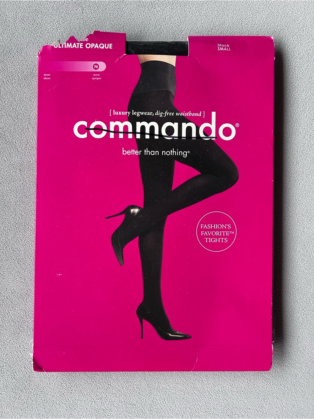 Commando ~ Ultimate Opaque Control Tights ~ Size Small ~ Black ~ Brand New!
